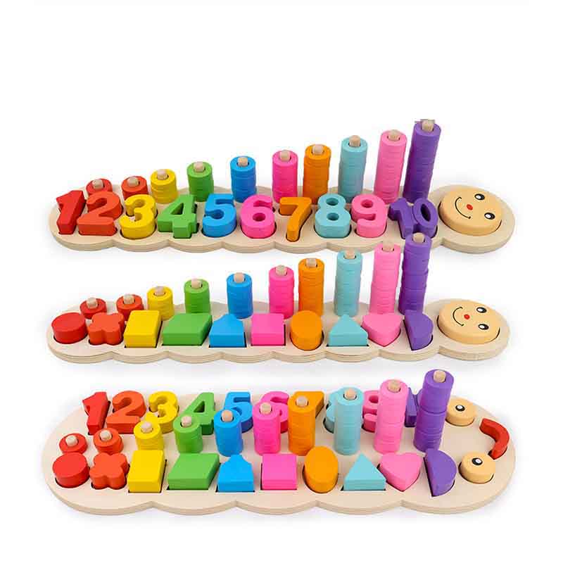 Деревянные материалы Монтессори, обучающие счету, сопоставлению цифр, сопоставлению фигур, раннему образованию, математическим игрушкам для детей