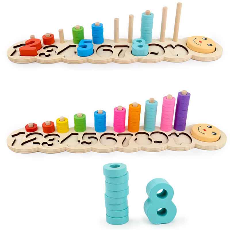 Деревянные материалы Монтессори, обучающие счету, сопоставлению цифр, сопоставлению фигур, раннему образованию, математическим игрушкам для детей